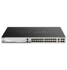 D-Link DGS-3130-30S/B1A PROJ Управляемый L3 стекируемый коммутатор с 24 портами 1000Base-X SFP, 2 портами 10GBase-T и 4 портами 10GBase-X SFP+