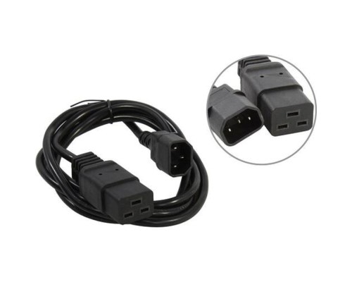 [кабели] Cablexpert Кабель питания C14- C19, 3х1кв.мм, черный, 1.8м , с заземлением (PC-189-1-1)