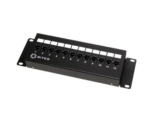 [Монтажное оборудование] 5bites Патч-панель PPU55-08W UTP / 5E / 12P / FRONT DUAL IDC / 2U / L=287MM / WALL