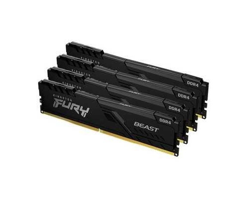 [Модуль памяти] Kingston DRAM 64GB 3200MHz DDR4 CL16 DIMM (Kit 4x16Gb) FURY Beast Black KF432C16BB1K4/64