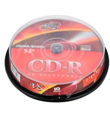 Диски VS CD-R 80 52x CB/10 (VSCDRCB1001)(620083)      