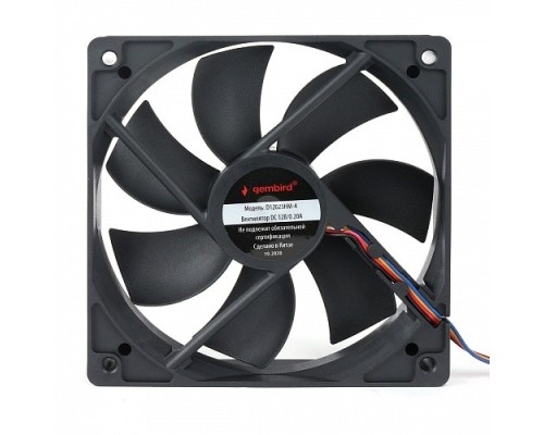 [Вентилятор] Gembird Вентилятор для корпуса 120x120x25, втулка, 4 pin, провод 30 см (D12025SM-4)