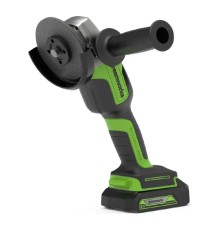 Greenworks GD24AGK2 Угловая шлифовальная машина, аккумуляторная, 24V,  бесщеточная, c 1хАКБ 2 Ач и ЗУ в сумке [3200207UA]