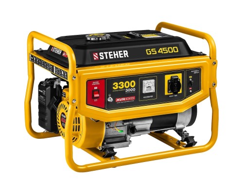 [Генераторы, Блоки автоматики] STEHER Бензиновый генератор, 3300 Вт [GS-4500]
