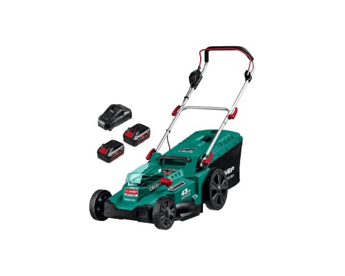 [Газонокосилка] ЗУБР Бесщеточная газонокосилка ,36В 2х18В АКБ 4Ач  [ГКЛ-4336-42]