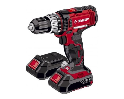 [Дрель, Шуруповерт] ЗУБР Ударная дрель-шуруповерт в кейсе 18В, 2 АКБ (2Ач) [ДШУ-185-22]