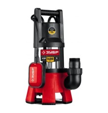 ЗУБР Дренажный насос для грязной воды, корпус - нерж. сталь, 1400 Вт [НПГ-М3-1400-С]