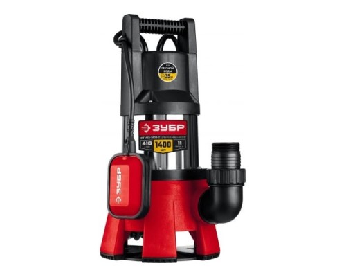 [Бензоинструмент] ЗУБР Дренажный насос для грязной воды, корпус - нерж. сталь, 1400 Вт [НПГ-М3-1400-С]