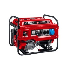 ЗУБР Бензиновый генератор с электростартером 7000 Вт  [СБ-7000Е]