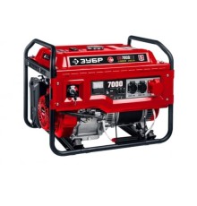 ЗУБР Бензиновый генератор с электростартером 7000 Вт 380 / 220 В  [СБ-7000Е-3]