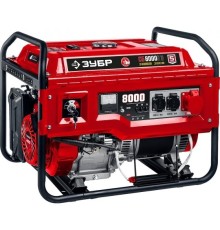 ЗУБР Бензиновый генератор с электростартером  8000 Вт 380 / 220 В  [СБ-8000Е-3]