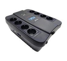PowerCom Spider SPD-550U LCD USB ИБП {Line-Interactive, 550VA / 330W, 8xEURO: 4 с резервным питанием, 4 с фильтрацией, USB/USB-порт зарядки 2.4 А} (1456259)