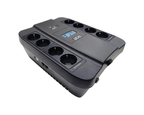 [ИБП] PowerCom Spider SPD-550U LCD USB ИБП {Line-Interactive, 550VA / 330W, 8xEURO: 4 с резервным питанием, 4 с фильтрацией, USB/USB-порт зарядки 2.4 А} (1456259)
