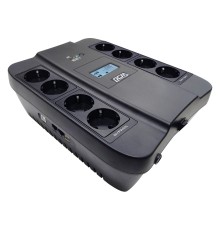 PowerCom Spider SPD-750U LCD USB ИБП {Line-Interactive, 750VA/450W, 8xEURO: 4 с резервным питанием, 4 с фильтрацией, USB/USB-порт зарядки 2.4 А} (1456261)