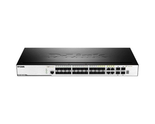 [Сетевое оборудование] D-Link DGS-3000-28SC/UPS/A1A Управляемый стекируемый коммутатор 2 уровня с 20 портами 100/1000Base-X SFP, 4 комбо-портами 100/1000Base-T/SFP, 4 портами 10GBase-X SFP+, функцией ИБП
