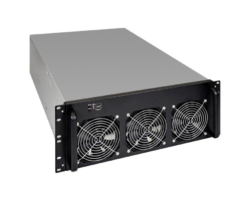 [Корпуса] Exegate EX288960RUS Корпус для майнинга ExeGate Pro 8-650 <без БП, 2*USB, 6*fan 120мм, места под: 8 видеокарт, 1 БП>