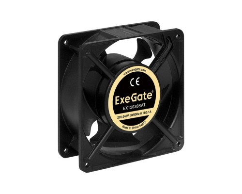 [Вентиляторы] Exegate EX289021RUS Вентилятор 220В ExeGate EX12038SAT (120x120x38 мм, Sleeve bearing (подшипник скольжения), клеммы, 2600RPM, 42dBA)