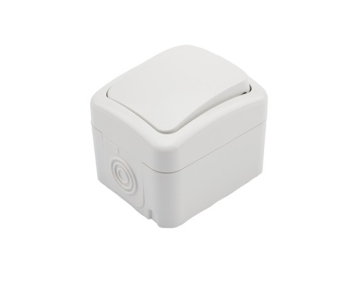 [рексант розетки] Rexant KR-78-0603	 Переключатель проходной KRANZ Mini OG открытой установки, IP54 белый														