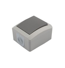 Rexant KR-78-0610  Переключатель проходной KRANZ INDUSTRIAL открытой установки, IP54 серый							