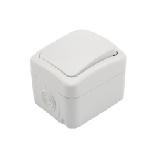 Rexant KR-78-0601 Выключатель одноклавишный KRANZ Mini OG открытой установки, IP54 белый