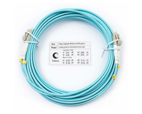 [Cabeus Патч-корды волоконно-оптические, пигтейлы] Cabeus FOP-50-LC-LC-5m Шнур оптический duplex LC-LC 50/125 mm OM3 5м LSZH