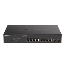 D-Link DGS-1100-10MPV2/A3A Настраиваемый L2 коммутатор с 8 портами 10/100/1000Base-T и 2 портами 1000Base-X SFP (8 портов PoE 802.3af/at, PoE-бюджет 130 Вт)