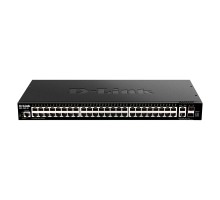 D-Link DGS-1520-52/A1A Управляемый L3 стекируемый коммутатор с 48 портами 10/100/1000Base-T, 2 портами 10GBase-T и 2 портами 10GBase-X SFP+