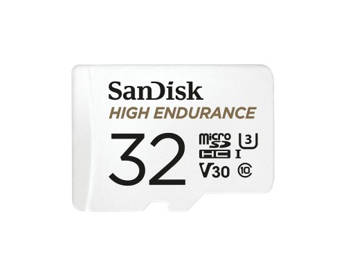 [Карта памяти ] Micro SecureDigital 32GB Sandisk  Class 10 UHS-I U3 V30 High Endurance Video Monitoring Card [SDSQQNR-032G-GN6IA]