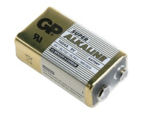 [Батарейки ] GP 1604A-5S1 10/50/500 Super(1604AA21-5CRSBC1)(1 шт. в уп-ке) крона