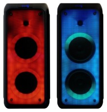 Ginzzu GM-215 {80Вт, LED-дисплей, TWS, 60Гц- 18кГц, USB-flash, microSD-card, FM-радио, пульт ДУ, батарея 7,4В/5400мАч}