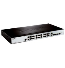 D-Link DES-3200-28_RFB/B1 Восстановленный в производственных условиях управляемый L2 коммутатор с 24 портами 10/100Base-TX, 2 портами 100/1000Base-X SFP и 2 комбо-портами 100/1000Base-T/SFP. 