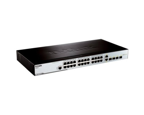 [Сетевое оборудование] D-Link DES-3200-28_RFB/B1 Восстановленный в производственных условиях управляемый L2 коммутатор с 24 портами 10/100Base-TX, 2 портами 100/1000Base-X SFP и 2 комбо-портами 100/1000Base-T/SFP. 