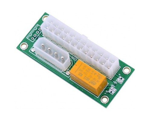 [переходник] KS-is KS-345 Адаптер синхронизатор блоков питания add2psu ATX 24pin														