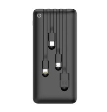 Perfeo Powerbank ABSOLUTE 10000mah In Micro usb,USB /Out USB,Micro usb,Type-C,Lightning, 2.1А/ Black (PF_B4878)