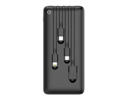 [Аксессуар] Perfeo Powerbank ABSOLUTE 10000mah In Micro usb,USB /Out USB,Micro usb,Type-C,Lightning, 2.1А/ Black (PF_B4878)