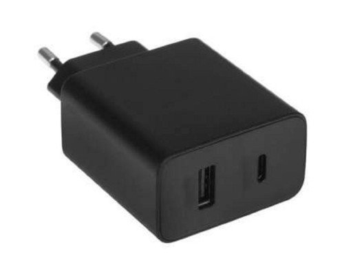 [Аксессуар] ORIENT PU-F45D, Сетевое зарядное устройство с функцией быстрой зарядки, мощность 45Вт, Quick Charge 3.0+Power Delivery, выходы: USB-A + Type-C, DC 5/9/12/15/20В, цвет черный (31127)