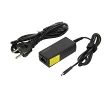 ORIENT PU-C45W, Сетевое зарядное устройство с функцией быстрой зарядки, мощность 45Вт, Quick Charge 3.0+Power Delivery, выход: Type-C кабель 1.8 метра, DC 5-20В, 2.25А max, цвет черный (31122)