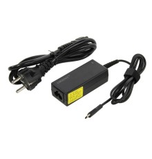 ORIENT PU-C45W, Сетевое зарядное устройство с функцией быстрой зарядки, мощность 45Вт, Quick Charge 3.0+Power Delivery, выход: Type-C кабель 1.8 метра, DC 5-20В, 2.25А max, цвет черный (31122)