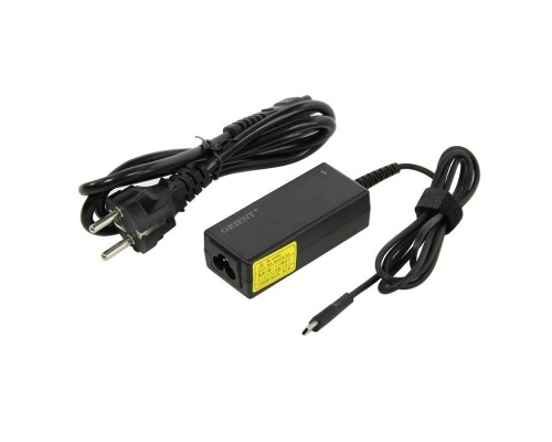 [Аксессуар к ноутбуку] ORIENT PU-C45W, Сетевое зарядное устройство с функцией быстрой зарядки, мощность 45Вт, Quick Charge 3.0+Power Delivery, выход: Type-C кабель 1.8 метра, DC 5-20В, 2.25А max, цвет черный (31122)