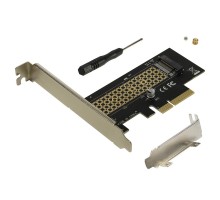 ORIENT C300E, Переходник PCI-E 4x->M.2 M-key NVMe SSD, тип 2230/2242/2260/2280, планки крепления в комплекте (31100)