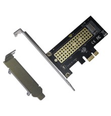 ORIENT C302E, Переходник PCI-Ex1->M.2 M-key NVMe SSD, тип 2230/2242/2260/2280, 2 планки крепления в комплекте (31152)
