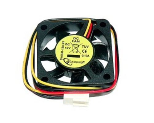 [Вентилятор] Gembird Вентилятор 40x40x10, шнур 25см, 3pin [D40SM-12A-25]