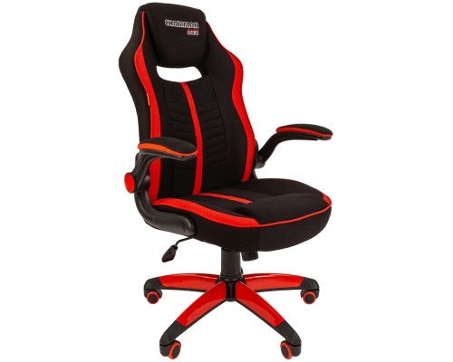 [Офисные кресла] Кресло Chairman   game 19 Россия ткань черн./красн. н.п. (7069658)