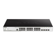 D-Link DGS-1210-28P/ME/B2A Управляемый L2 коммутатор с 24 портами 10/100/1000Base-T и 4 портами 1000Base-X SFP (24 порта PoE 802.3af/at, PoE-бюджет 193 Вт)