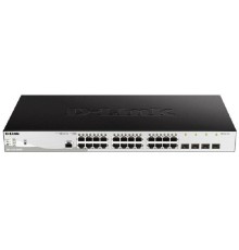 D-Link DGS-1210-28P/ME/B2A Управляемый L2 коммутатор с 24 портами 10/100/1000Base-T и 4 портами 1000Base-X SFP (24 порта PoE 802.3af/at, PoE-бюджет 193 Вт)
