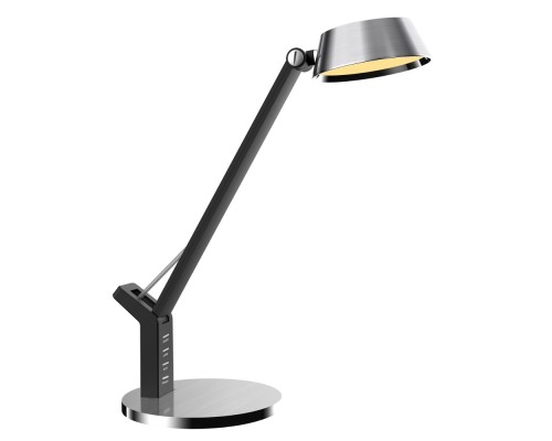 [Camelion Настольные светильники] Camelion KD-835  C03 серебро LED(Свет-к наст.8Вт,230В,480лм,сенс.рег.ярк и цвет.темп,USB-5В,1А )