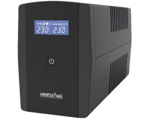 [Импульс] Импульс ИБП Юниор Смарт 1200,черный {1200/720 ВА/Вт, LCD, USB, RJ11/RJ45, IEC-C13x6} {JS12211}