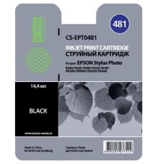 Картридж струйный Cactus CS-EPT0481 черный (16мл) для Epson Stylus Photo R200/R220/R300/R320/R340/RX500/RX600/RX620/RX640
