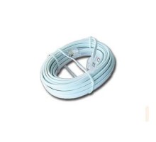 Cablexpert TC6P4C-2M Кабель.телефонный аппарат-розетка 2 м белый