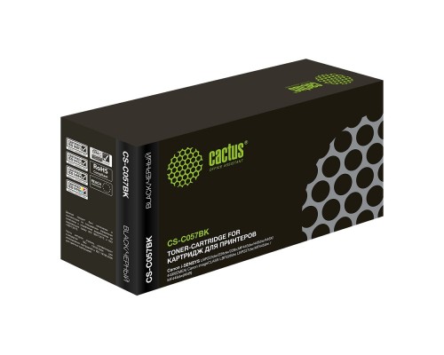 [расходные материалы] Картридж лазерный Cactus CS-C057BK черный (3100стр.) для Canon i-SENSYS LBP223dw/226dw/228x